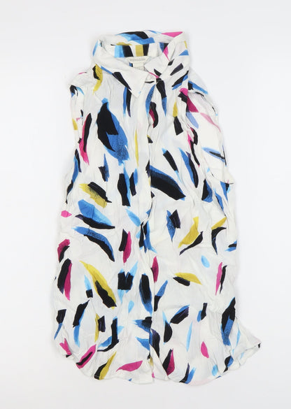 Monsoon Women's Multicoloured Viscose Sleeveless Wrap Blouse UK 10