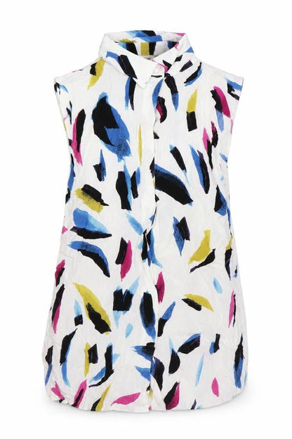 Monsoon Women's Multicoloured Viscose Sleeveless Wrap Blouse UK 10