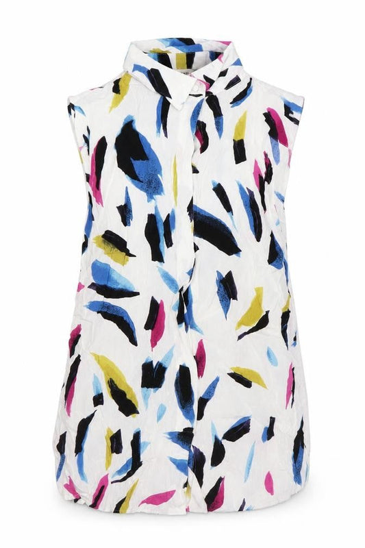 Monsoon Women's Multicoloured Viscose Sleeveless Wrap Blouse UK 10