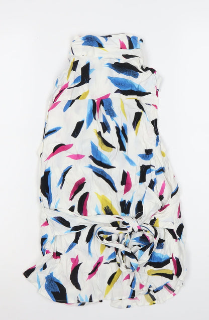 Monsoon Women's Multicoloured Viscose Sleeveless Wrap Blouse UK 10