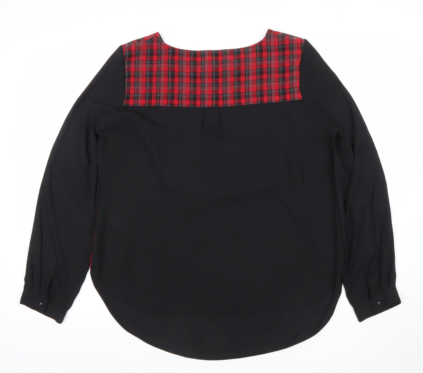 Savida Women’s Red Check Long Sleeve Blouse Size 14