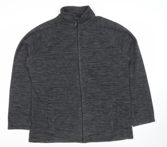 Mountain Warehouse Women Grey Full Zip Fleece Jacket Size L