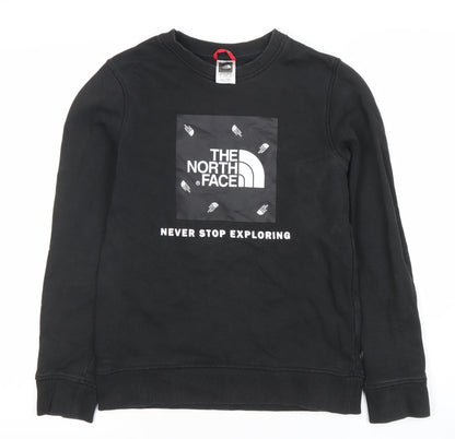 The North Face Boys Black Large Crew Neck Pullover Sweatshirt