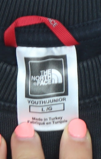 The North Face Boys Black Large Crew Neck Pullover Sweatshirt