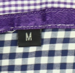 Steel & Jelly Men's Purple Check Button-Down Long Sleeve Cotton Shirt M