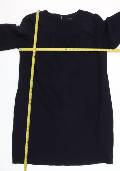 Next Women Navy Blue Shift Dress Size 20 Long Sleeve Polyester Blend