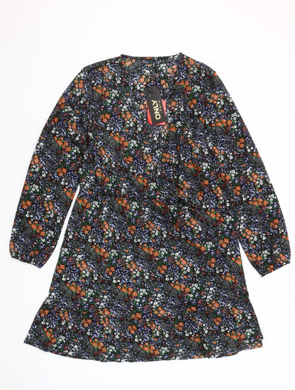 ONLY Women's Multicoloured Floral Wrap Dress XL