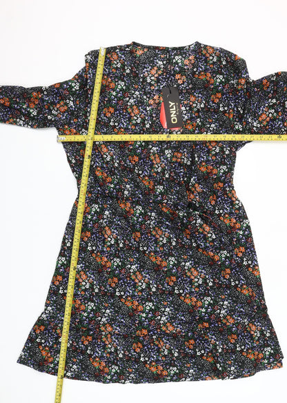 ONLY Women's Multicoloured Floral Wrap Dress XL
