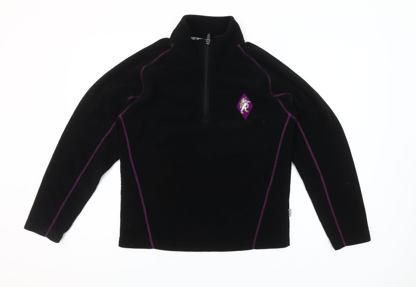 Kukri Womens Black 2XS 1/2 Zip Fleece Sweatshirt Polyester Sportswear