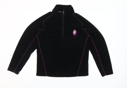 Kukri Womens Black 2XS 1/2 Zip Fleece Sweatshirt Polyester Sportswear