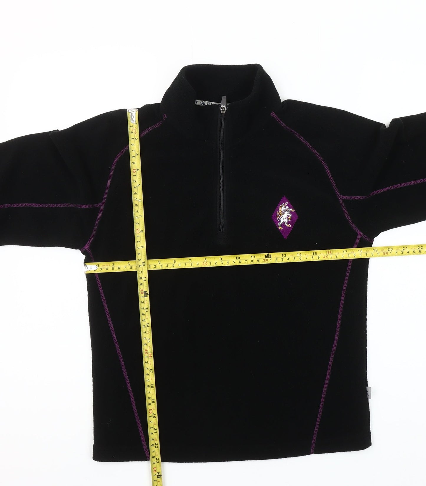 Kukri Womens Black 2XS 1/2 Zip Fleece Sweatshirt Polyester Sportswear