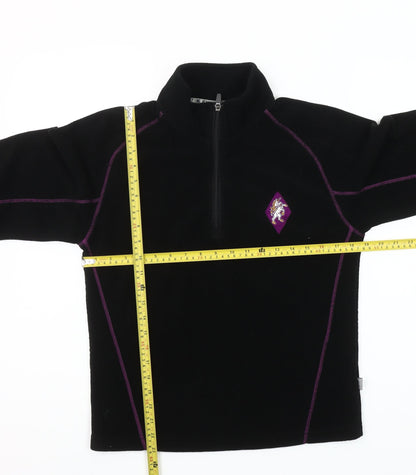 Kukri Womens Black 2XS 1/2 Zip Fleece Sweatshirt Polyester Sportswear