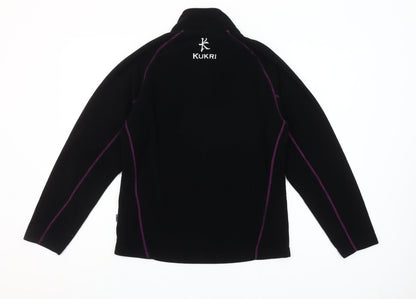 Kukri Womens Black 2XS 1/2 Zip Fleece Sweatshirt Polyester Sportswear
