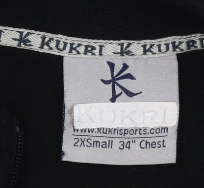 Kukri Womens Black 2XS 1/2 Zip Fleece Sweatshirt Polyester Sportswear
