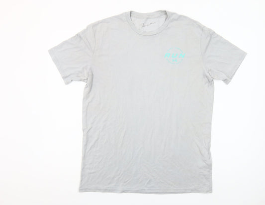 Under Armour Men's Grey RUN Graphic Short Sleeve T-Shirt M
