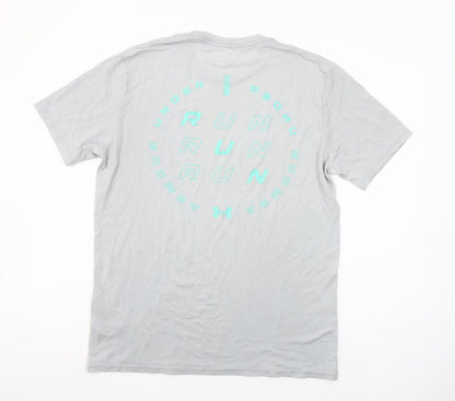Under Armour Men's Grey RUN Graphic Short Sleeve T-Shirt M