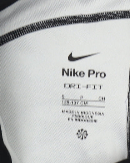 Nike Pro Dri-FIT Girls Blue Black Ankle Leggings Size S 125-137 cm