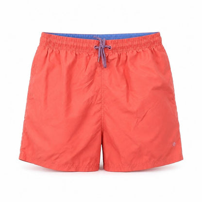 Front view of Cargo Quay Men's Red Swim Shorts L Drawstring Quick Dry Nylon