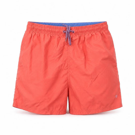 Front view of Cargo Quay Men's Red Swim Shorts L Drawstring Quick Dry Nylon