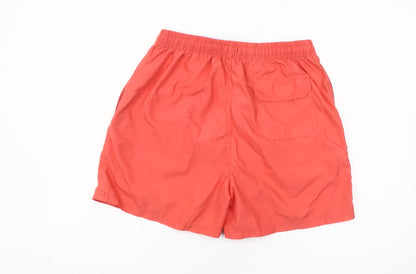 Cargo Quay Men's Red Swim Shorts L Drawstring Quick Dry Nylon