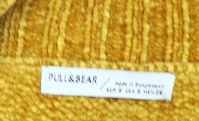 Pull & Bear Women’s Yellow Mock Neck Knit Jumper Size S