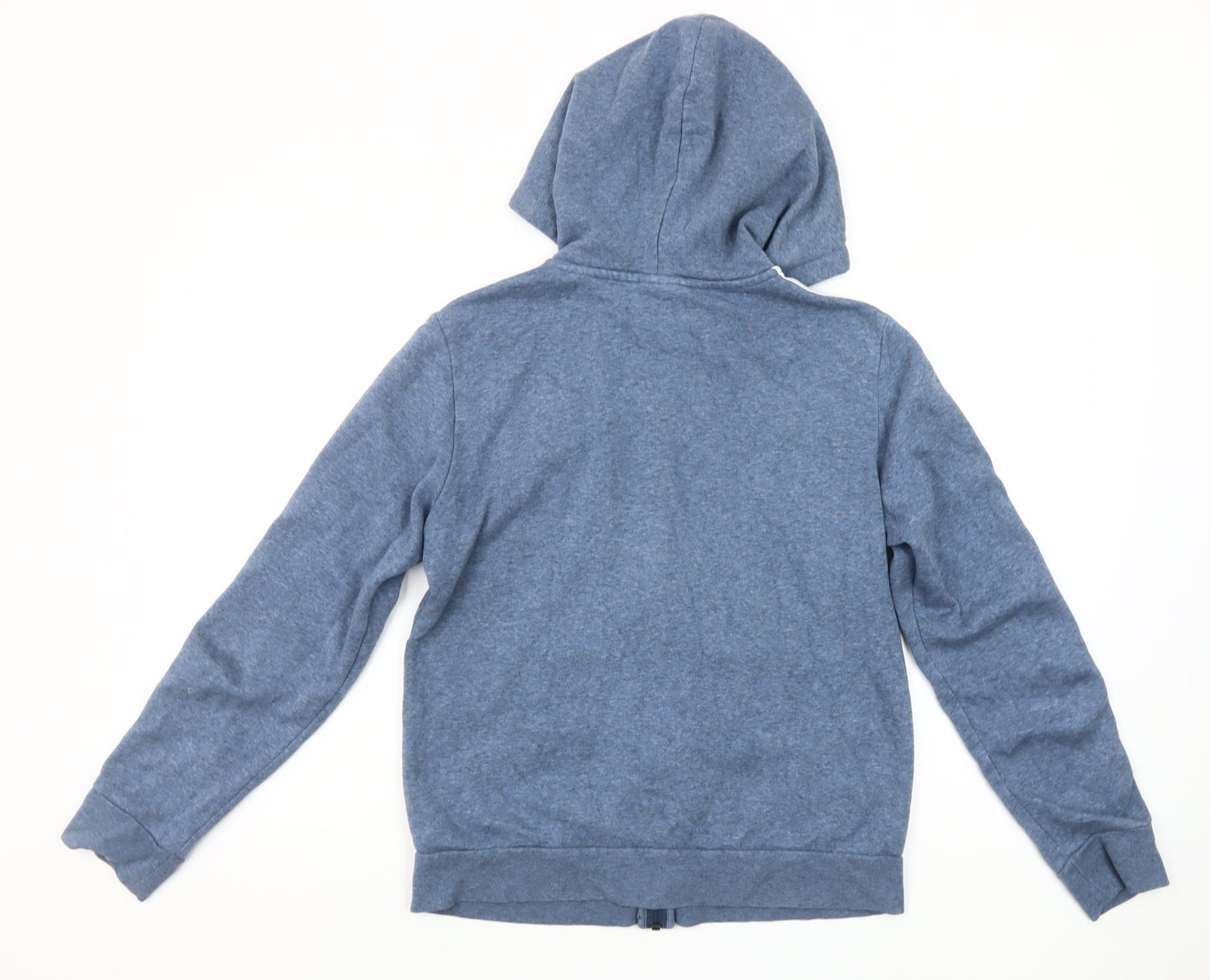 Adidas Women Blue Full Zip Hoodie Size 12-14 Relaxed Fit