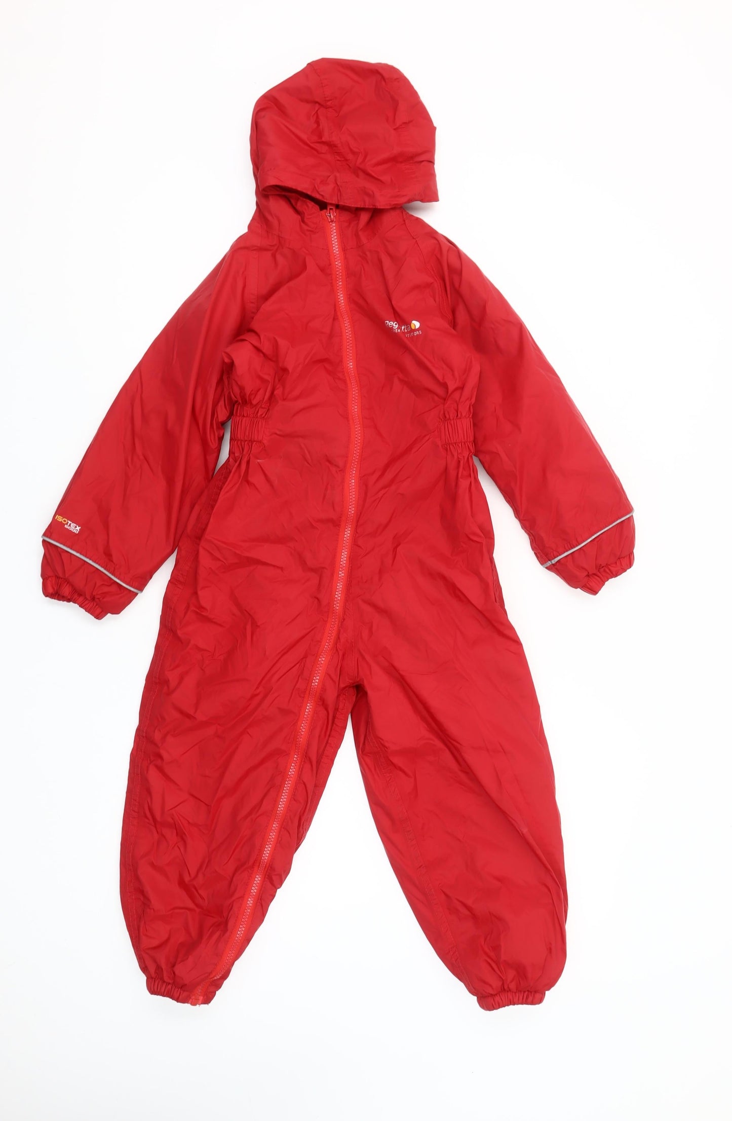 Regatta Boys Red Waterproof Hooded Snowsuit 4-5 Years Winter Full Zip