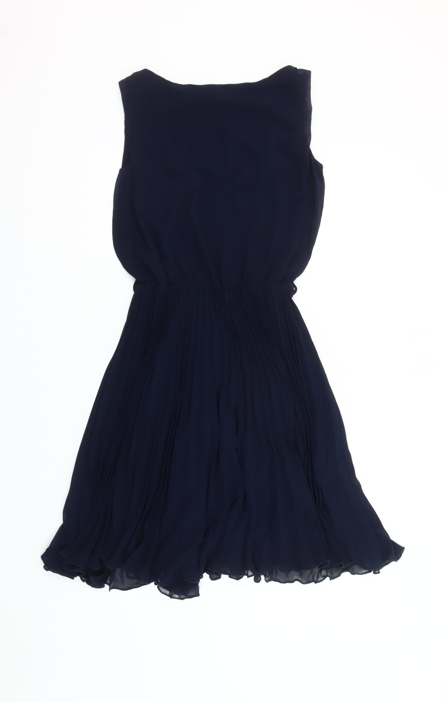 A|wear Women’s Blue A-Line Pleated Chiffon Dress Size 6