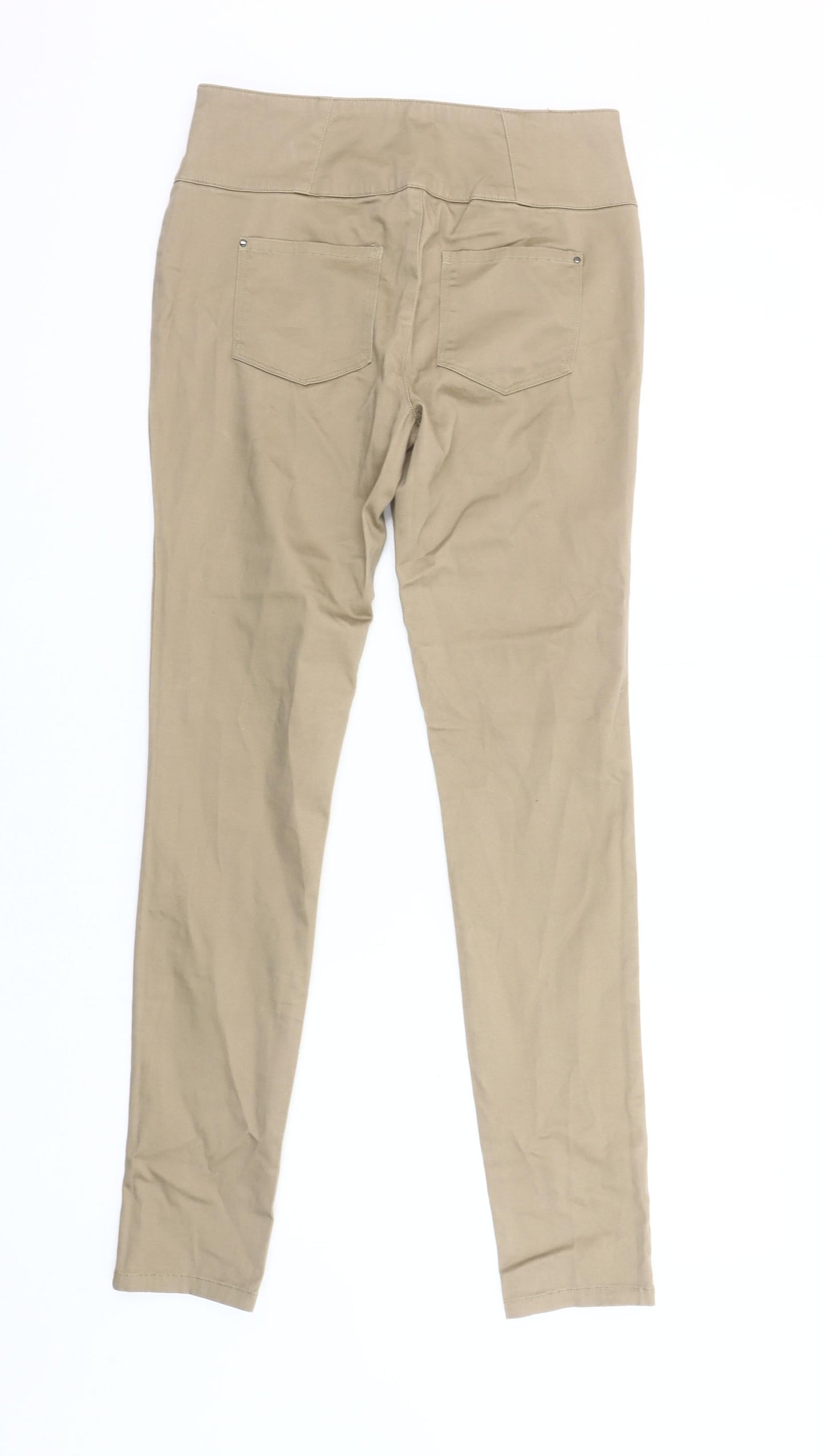 ONLY Women’s Beige High Rise Stretch Jegging Trousers Size M