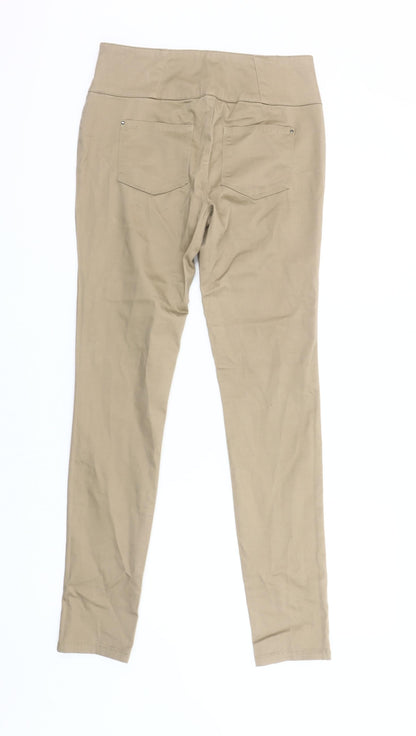 ONLY Women’s Beige High Rise Stretch Jegging Trousers Size M