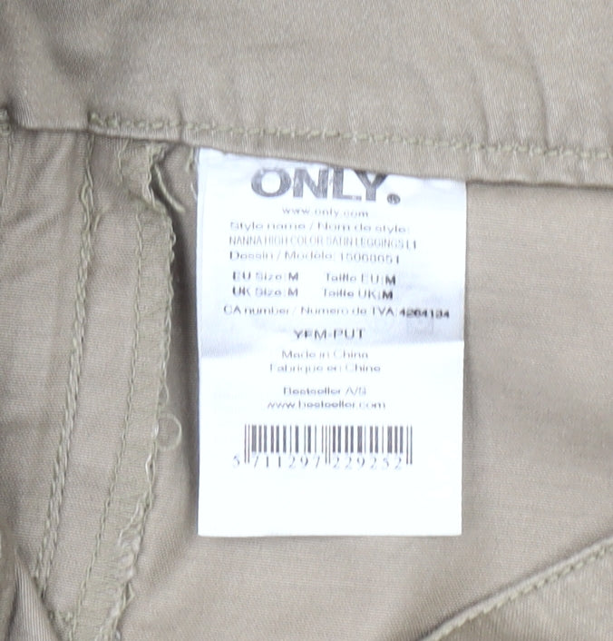 ONLY Women’s Beige High Rise Stretch Jegging Trousers Size M