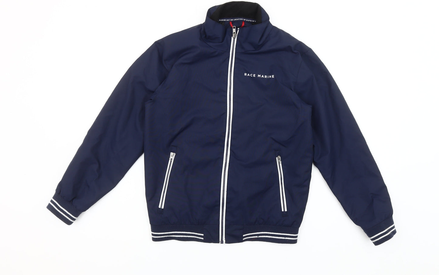 Race Marine Boys Blue Polyester Bomber Jacket Size 146 Full Zip