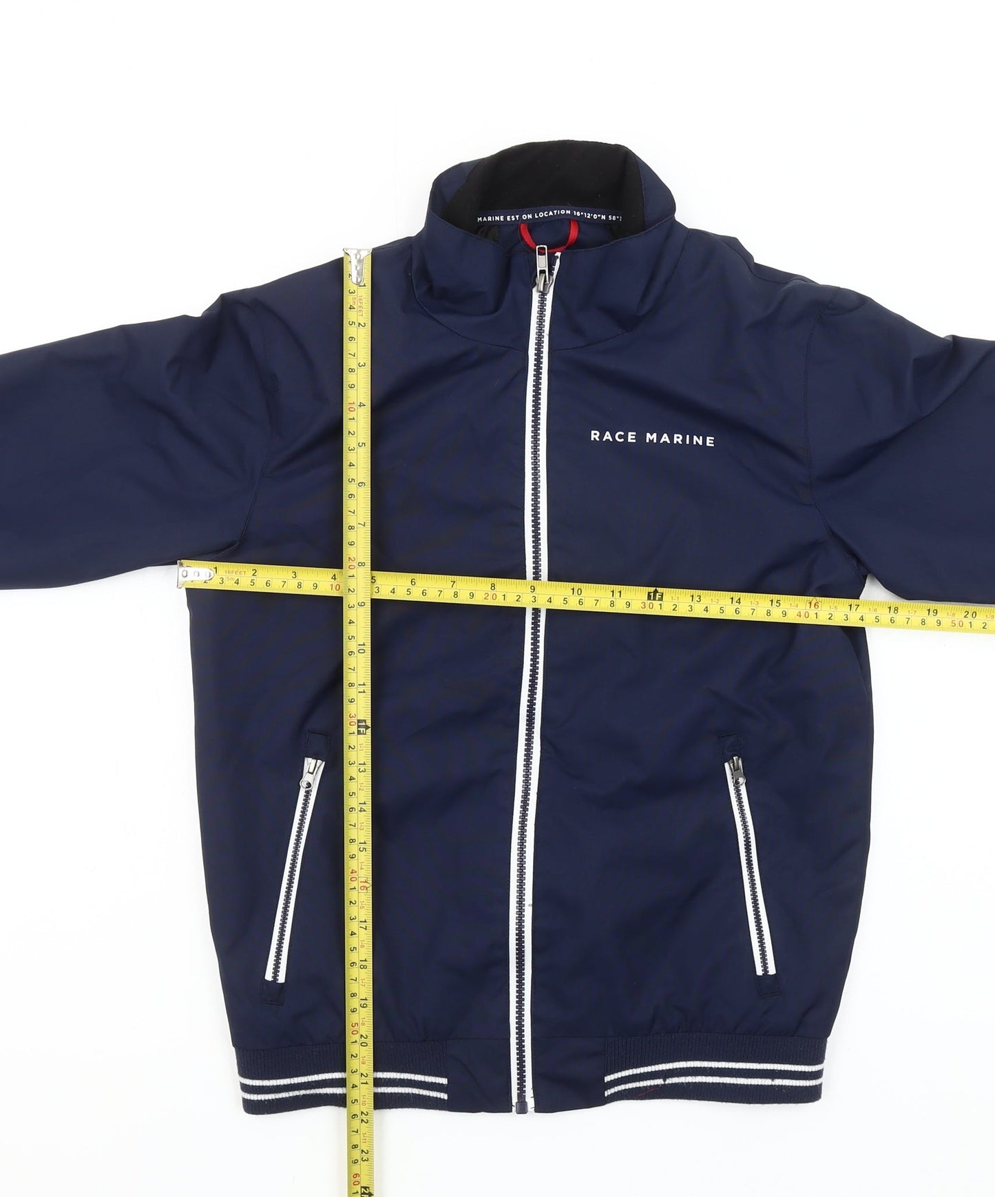 Race Marine Boys Blue Polyester Bomber Jacket Size 146 Full Zip