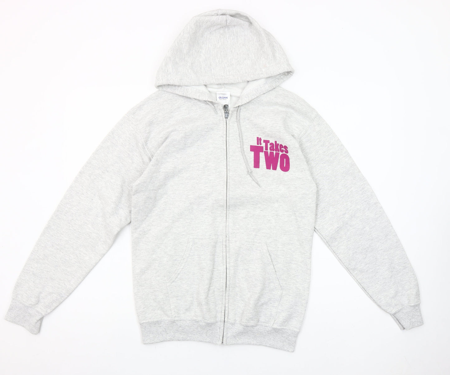 Gildan Women’s Grey Full Zip Hoodie Small It Takes Two Hairspray Tour