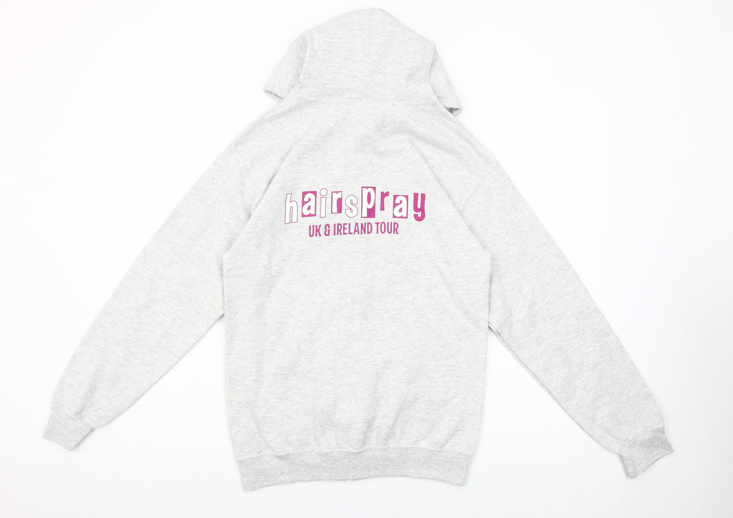 Gildan Women’s Grey Full Zip Hoodie Small It Takes Two Hairspray Tour