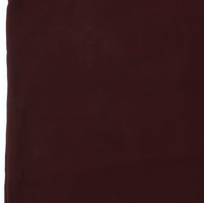 H&M Women Red Shift Dress Size 10 Short Sleeve Scallop Hem Workwear