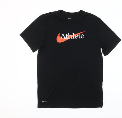 Nike Men’s Black Dri-FIT Athlete Graphic Sports T-Shirt Size S