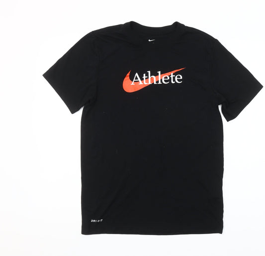 Nike Men’s Black Dri-FIT Athlete Graphic Sports T-Shirt Size S