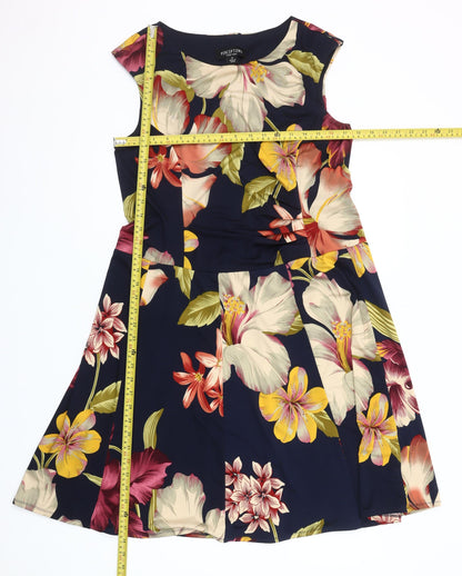 Perceptions New York Women's Multicoloured Size 12 Fit & Flare Floral Dress