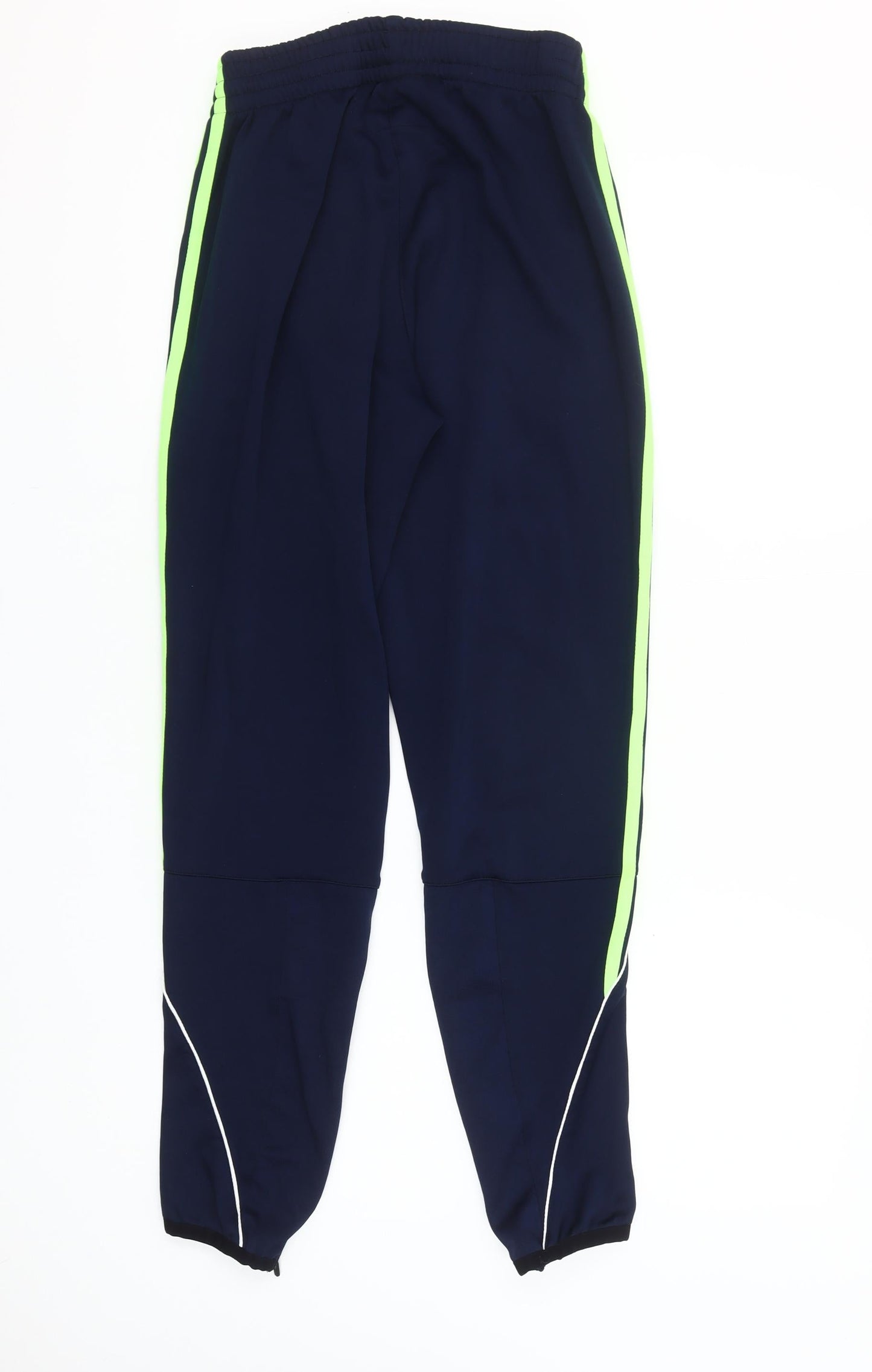 O'Neills Women's Navy Jogger Trousers Small Green Stripe Zip Ankle