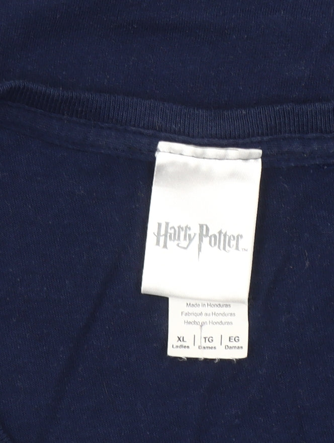 Gildan Women’s Blue Harry Potter Graphic T-Shirt XL Casual Cotton