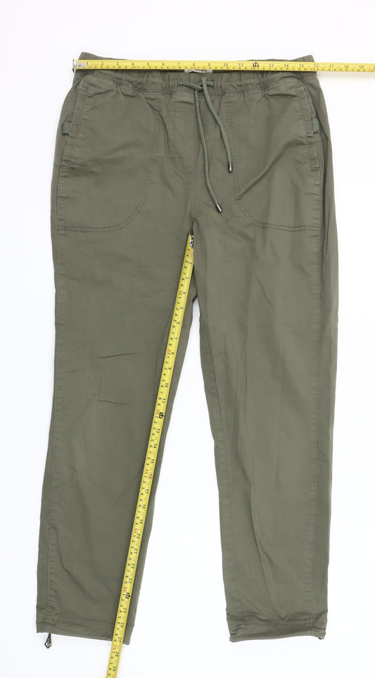 Punt Roma Womens Green Cotton Stretch Jogger Trousers Size S