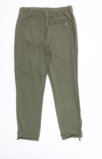 Punt Roma Womens Green Cotton Stretch Jogger Trousers Size S