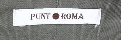 Punt Roma Womens Green Cotton Stretch Jogger Trousers Size S