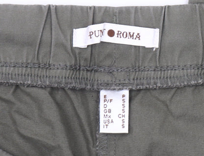 Punt Roma Womens Green Cotton Stretch Jogger Trousers Size S