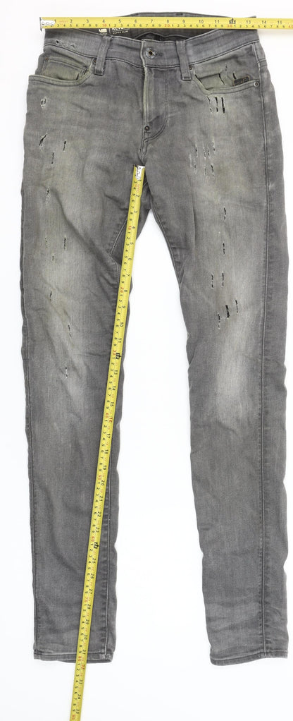 G-Star RAW Men’s Grey Revend Super Slim Distressed Skinny Jeans W26 L34