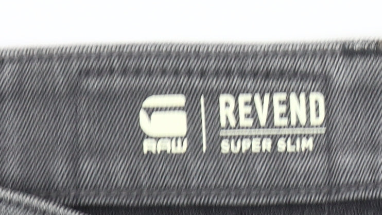G-Star RAW Men’s Grey Revend Super Slim Distressed Skinny Jeans W26 L34