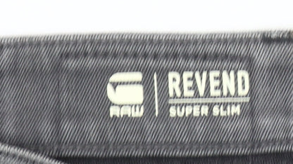 G-Star RAW Men’s Grey Revend Super Slim Distressed Skinny Jeans W26 L34