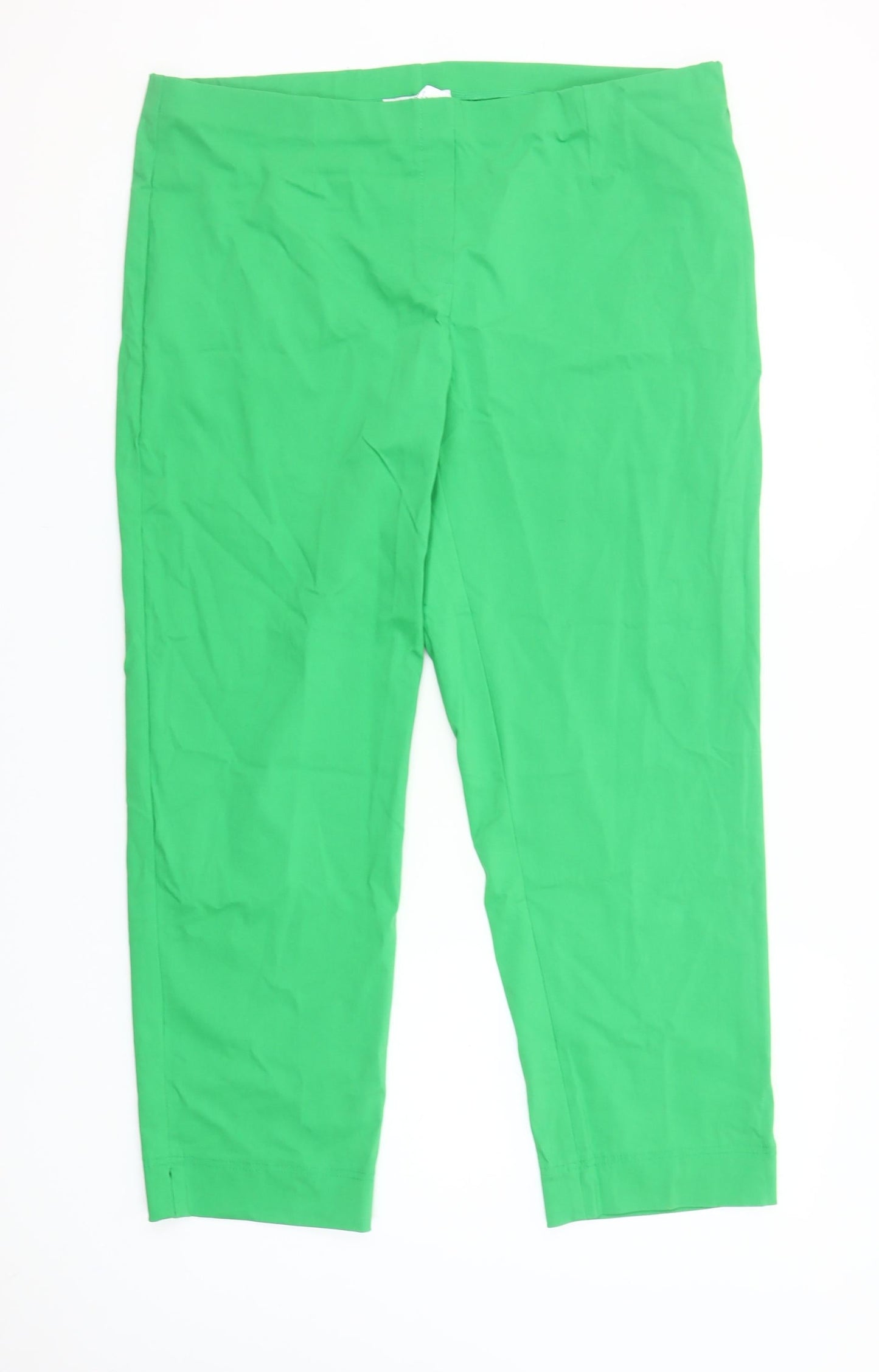 Gerard Women’s Green Cropped Trousers Size 20 Viscose Blend Stretch