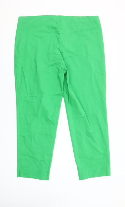 Gerard Women’s Green Cropped Trousers Size 20 Viscose Blend Stretch